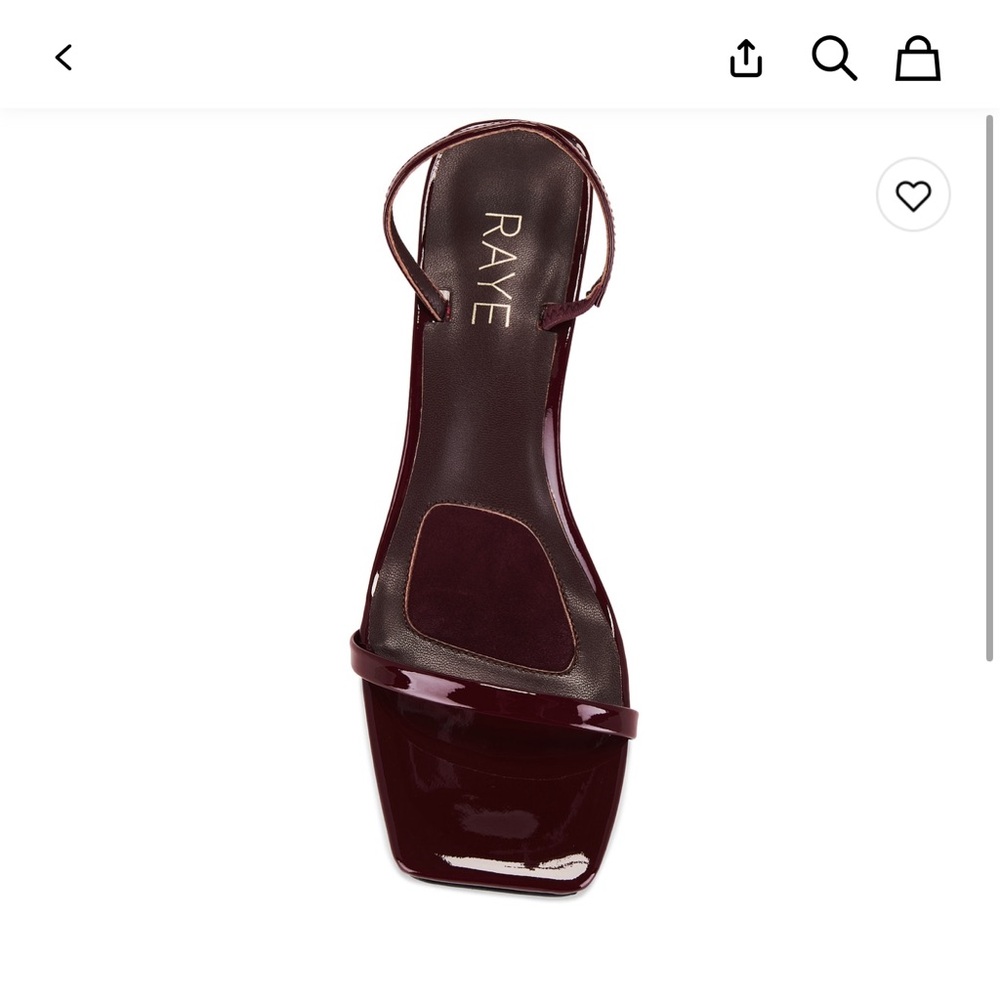 RAYE Linz Burgundy Sandal Kitten Heel
